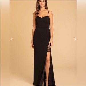 Hayley Paige Occasions Maxi Dress with lace details Prom Bridesmaid Wedding